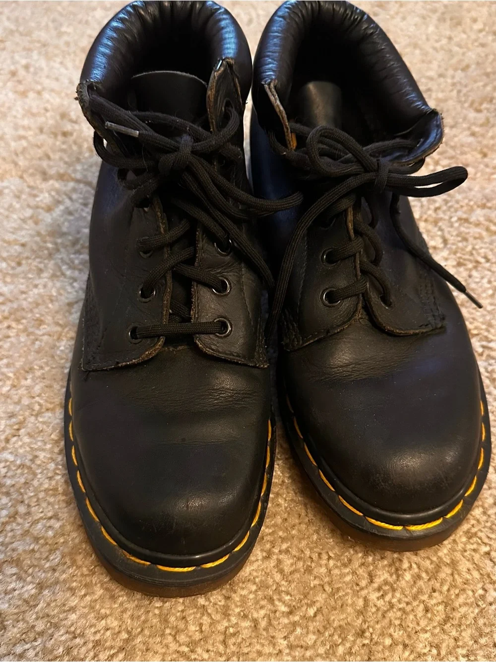 Rare Dr Martens Vintage 939 Ben Boot Black Greasy Leather England UK 6 US 7M 8W